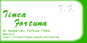timea fortuna business card